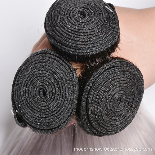 Remy cuticle aligned virgin silver braiding silver extensions hair